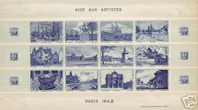 France_1942_unadopted_aide_aux_artistes_blue_US
