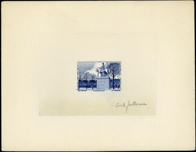 France_1942_unadopted_aide_aux_artistes_Equestrian_Statue_blue_a_AP