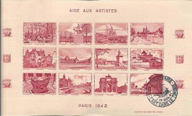 France_1942_unadopted_aide_aux_artistes_red_a_US
