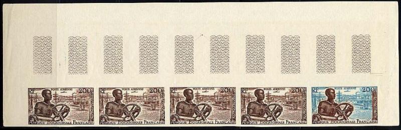 Fr_Equat_Africa_1954_Yvert_PA60-Scott_C41_five_a