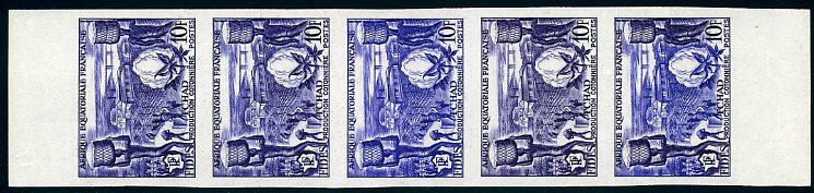 Fr_Equat_Africa_1956_Yvert_233-Scott_190_five_e