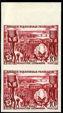 Fr_Equat_Africa_1956_Yvert_233-Scott_190_pair