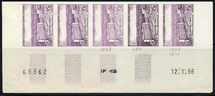 Fr_Equat_Africa_1956_Yvert_234-Scott_191_five_a