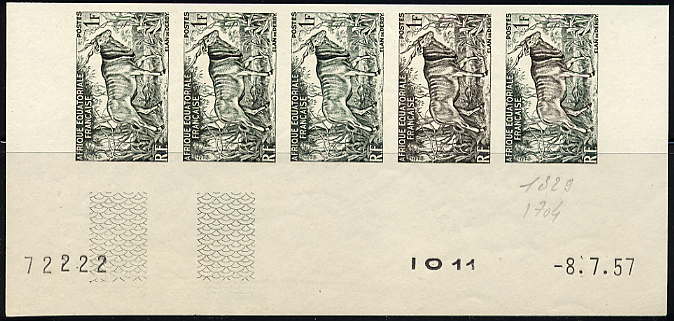 Fr_Equat_Africa_1957_Yvert_238-Scott_195_five_a
