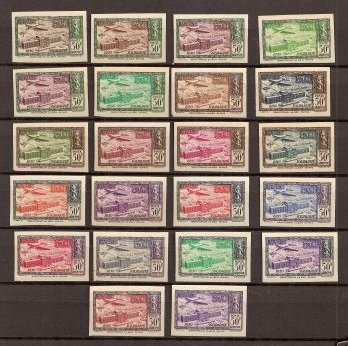 Morocco_1951_Yvert_PA83-Scott_C41_different_colors_b