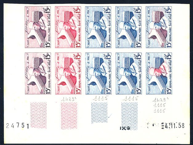 Morocco_1958_Yvert_386-Scott_25_ten_b