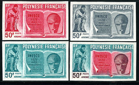 Polinesia_1970_Yvert_PA39-Scott_C62_different_colors