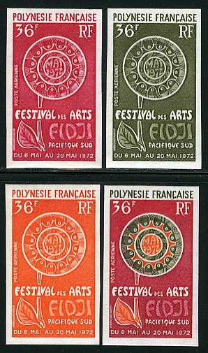Polinesia_1972_Yvert_PA63-Scott_C86_different_colors