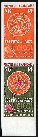 Polinesia_1972_Yvert_PA63-Scott_C86_pair