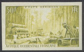 Fr_West_Africa_1954_Yvert_PA18-Scott_C18_olive-green_a