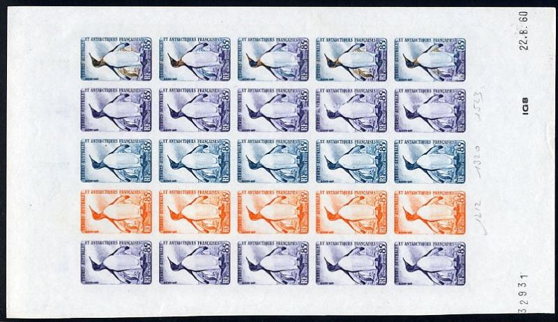 FSAT_1960_Yvert_17-Scott_19_full_sheet_a