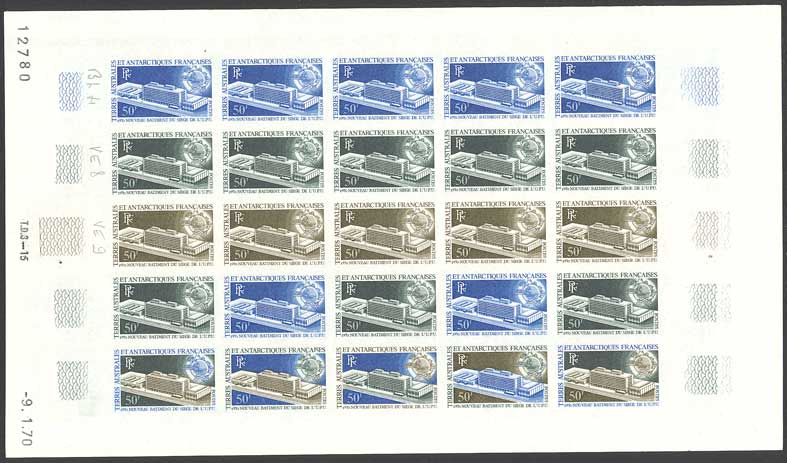 FSAT_1970_Yvert_33-Scott_36_full_sheet_b