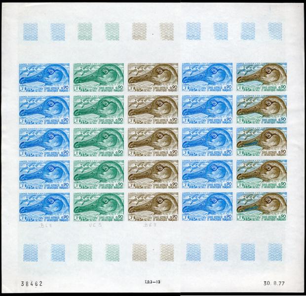 FSAT_1977_Yvert_72-Scott_72_full_sheet