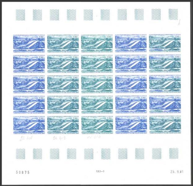 FSAT_1981_Yvert_PA66-Scott_C64_full_sheet