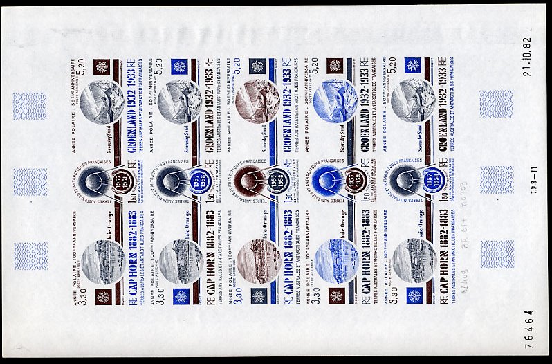 FSAT_1982_Yvert_PA77A-Scott_C76a_full_sheet