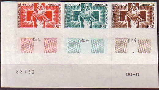 Gabon_1965_Yvert_PA36-Scott_C34_three