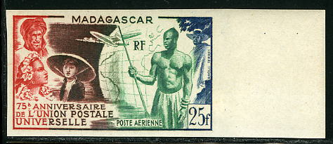 Madagascar_1949_Yvert_PA72-Scott_C55_multicolor