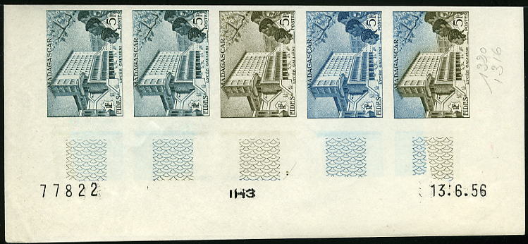 Madagascar_1956_Yvert_328-Scott_293_five_a