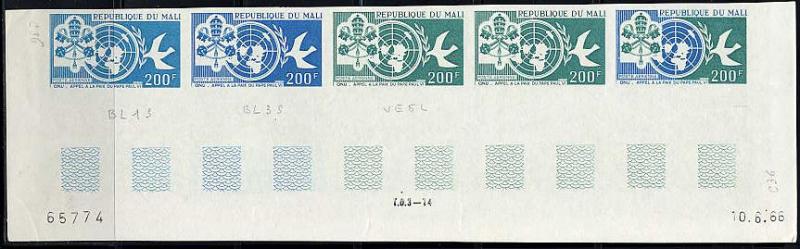Mali_1966_Yvert_PA36-Scott_C36_five_a