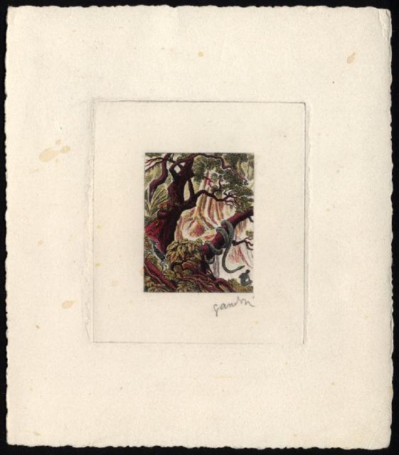 Fr_Equat_Africa_1952_Yvert_PA53a-Scott_C37_unadopted_Garden_of_Eden_by_Gandon_multicolor_b_AP