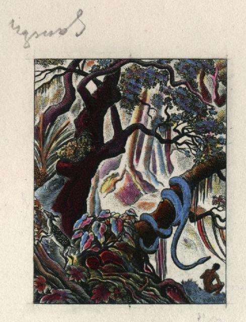 Fr_Equat_Africa_1952_Yvert_PA53a-Scott_C37_unadopted_Garden_of_Eden_by_Gandon_multicolor_c_AP_detail