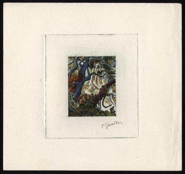 Fr_Equat_Africa_1952_Yvert_PA53a-Scott_C37_unadopted_Garden_of_Eden_by_Gandon_multicolor_e_AP