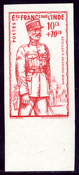 Fr_India_1941_Yvert_123a-Scott_unissued_10ca_+_10ca_Empire_red_b_ESS