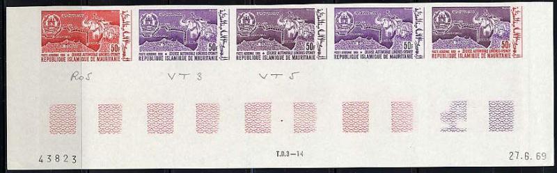 Mauritania_1969_Yvert_PA96-Scott_C92_five
