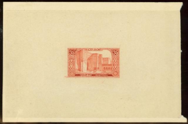 Morocco_1917_Yvert_75b-Scott_67_unissued_35c_Meknes_red-brown_AP