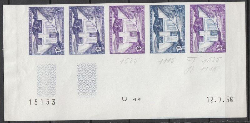 N_Caledonia_1956_Yvert_287-Scott_303_five_h