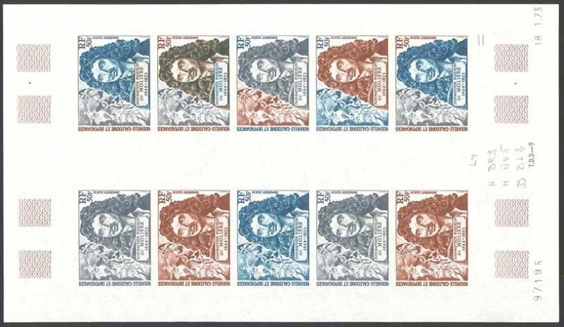 N_Caledonia_1973_Yvert_PA138-Scott_C95_full_sheet