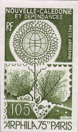 N_Caledonia_1975_Yvert_PA166-Scott_C126_olive-green