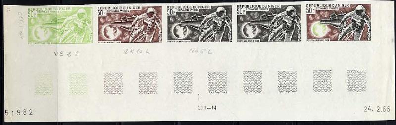 Niger_1966_Yvert_PA57-Scott_C56_five