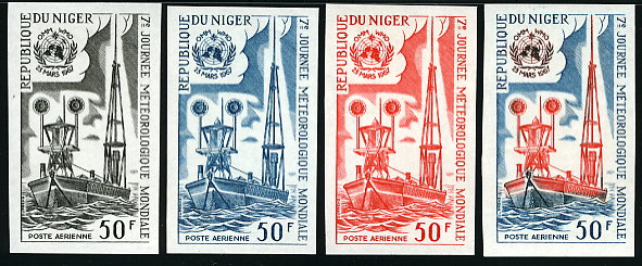 Niger_1967_Yvert_PA71-Scott_C71_different_colors