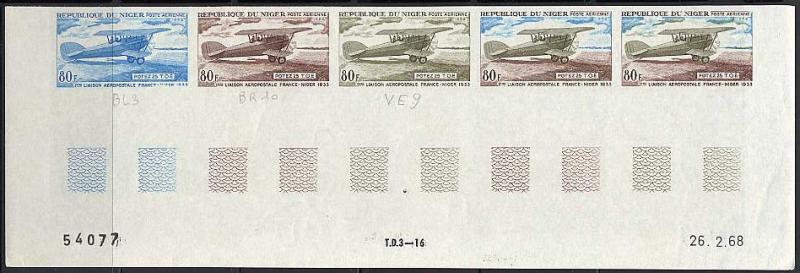 Niger_1968_Yvert_PA84-Scott_C84_five_a