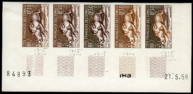 Somali_Coast_1958_Yvert_287-Scott_271_five_a