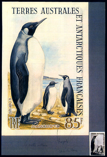 FSAT_1960_Yvert_17a-Scott_19_unadopted_penguin_MAQ