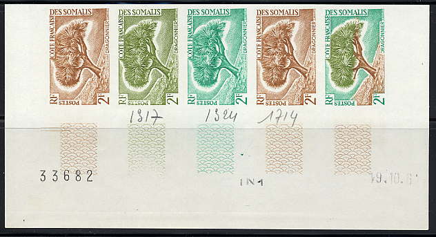 Somali_Coast_1961_Yvert_305-Scott_287_five_a