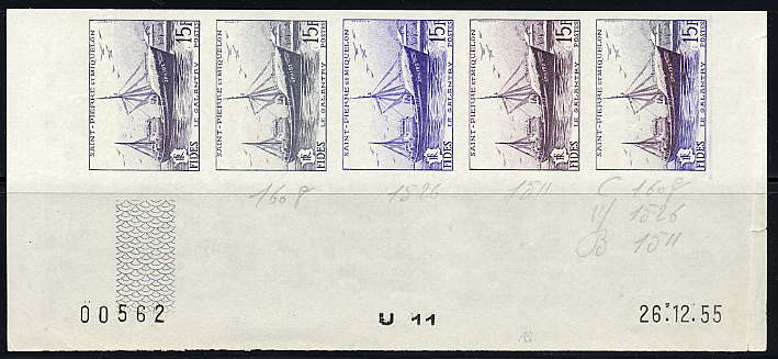St_Pierre_1955_Yvert_352-Scott_350_five_b