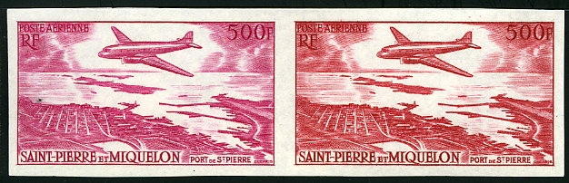 St_Pierre_1956_Yvert_PA23-Scott_C20_pair_a