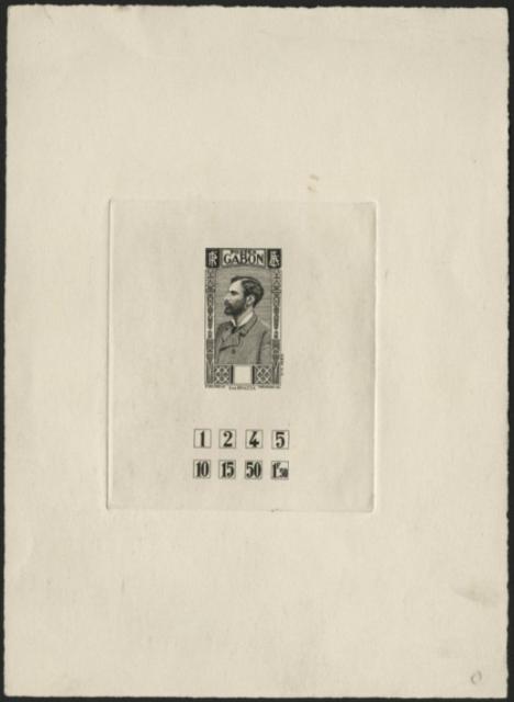 Gabon_1932_Yvert_133a-Scott_unissued_in_TD_de_Brazza_etat_black_a_AP