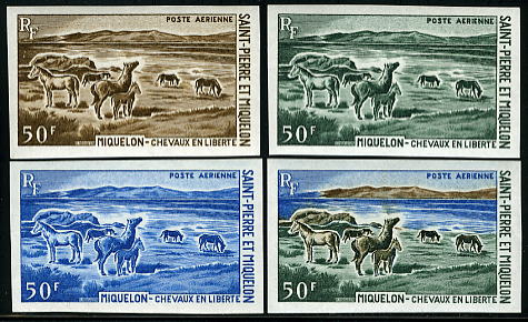 St_Pierre_1969_Yvert_PA44-Scott_C41_different_colors