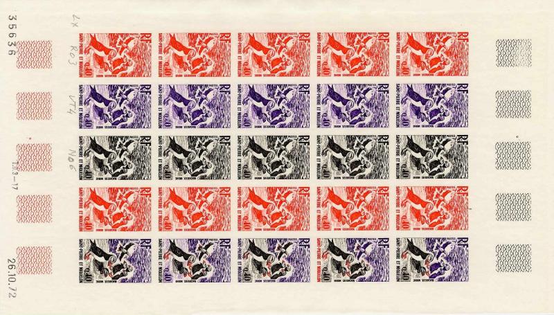 St_Pierre_1972_Yvert_426-Scott_424_full_sheet_b