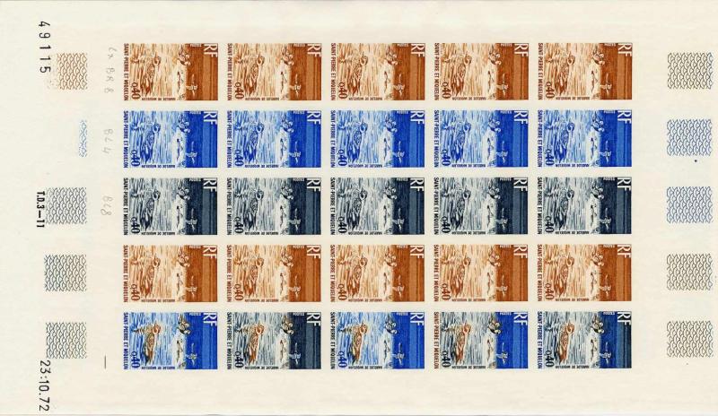 St_Pierre_1972_Yvert_428-Scott_426_full_sheet