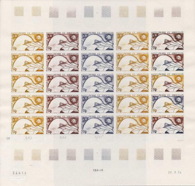 St_Pierre_1974_Yvert_434-Scott_432_full_sheet