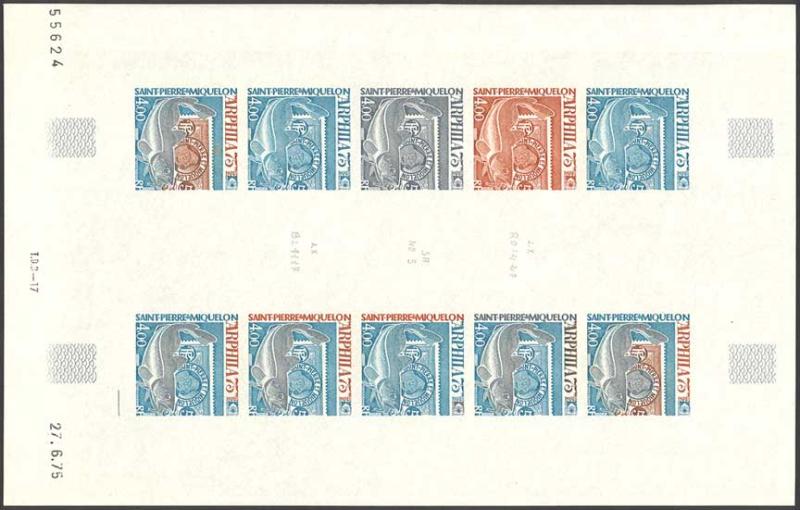 St_Pierre_1975_Yvert_PA60-Scott_C57_full_sheet