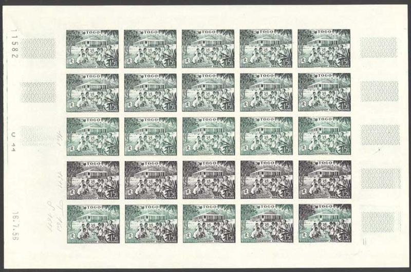 Togo_1956_Yvert_259-Scott_331_full_sheet