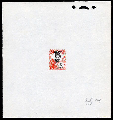 Indochina_Hoi-Hao_1922_Yvert_105a-Scott_unissued_black_overprint_604_red_406_+_black_608_typo_CP