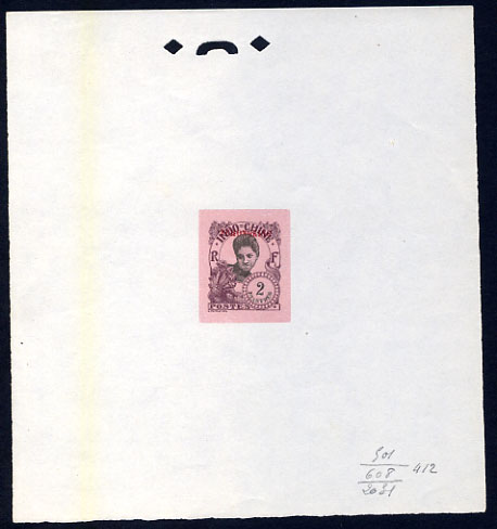 Indochina_Tchong-King_1922_Yvert_116a-Scott_unissued_red_overprint_412_violet_501_+_black_608_background_2031_CP