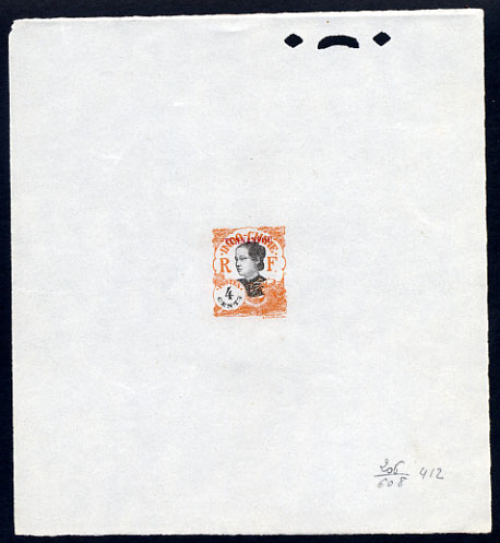 Indochina_Yunnanfou_1922_Yvert_103a-Scott_unissued_red_overprint_412_orange_206_+_black_608_typo_CP